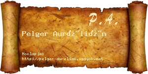 Pelger Aurélián névjegykártya